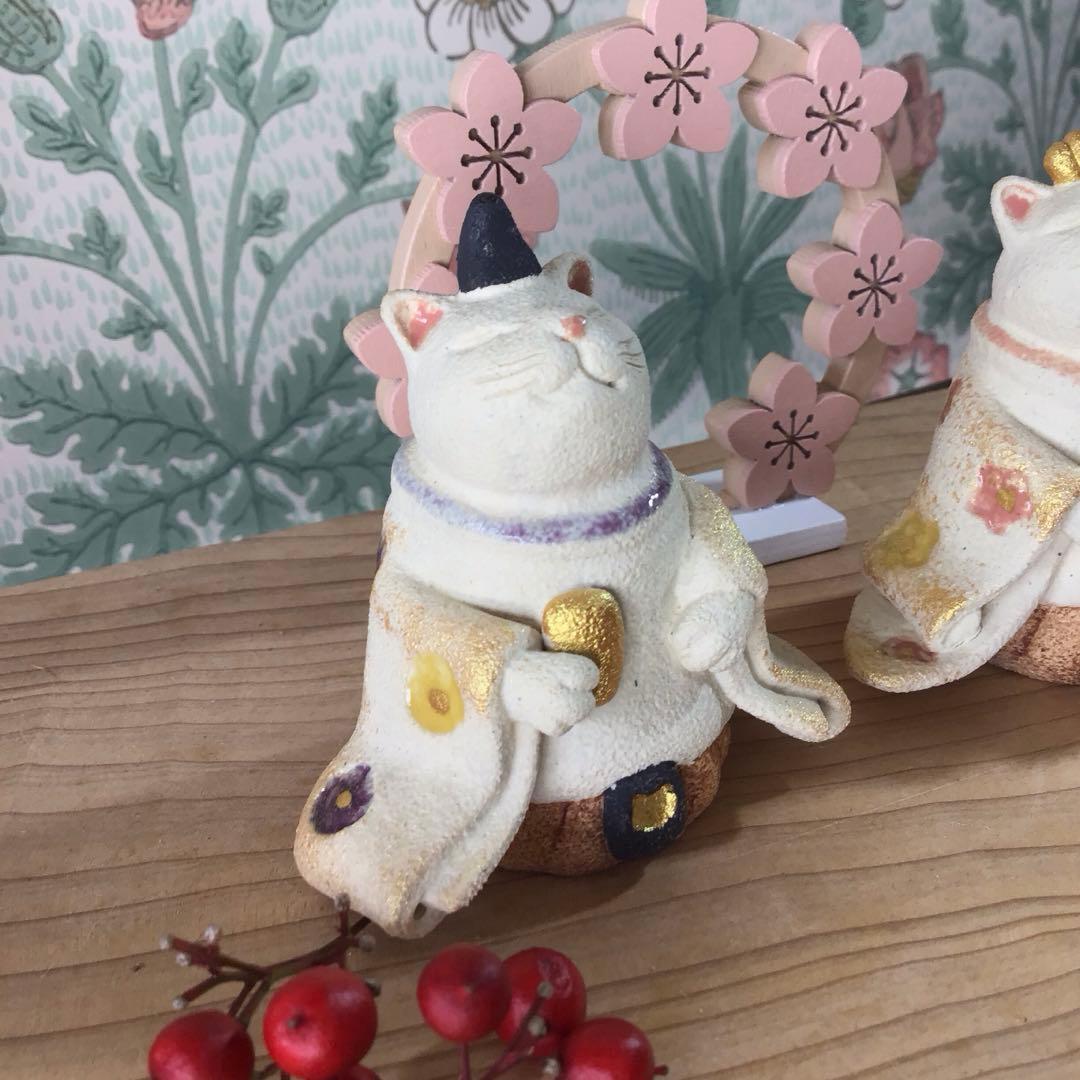 ③猫の日♡限定m(=✧ω✧=)m✧ ✧ ✧ 白猫♡白猫　猫ひな人形