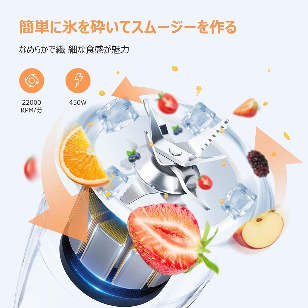 1台多役❣この一台にミキサーカッターとミルカッターも搭載♪❤450Wジューサー