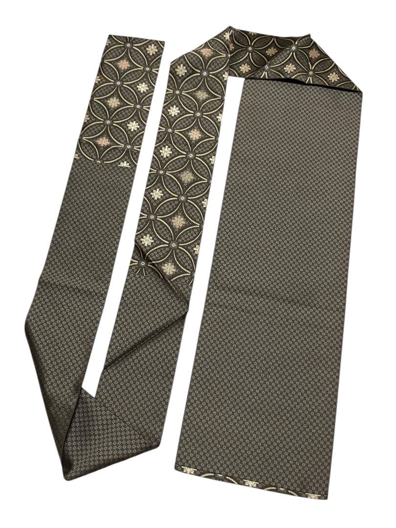 九寸名古屋帯 正絹 西陣 七宝 未使用 イ6526