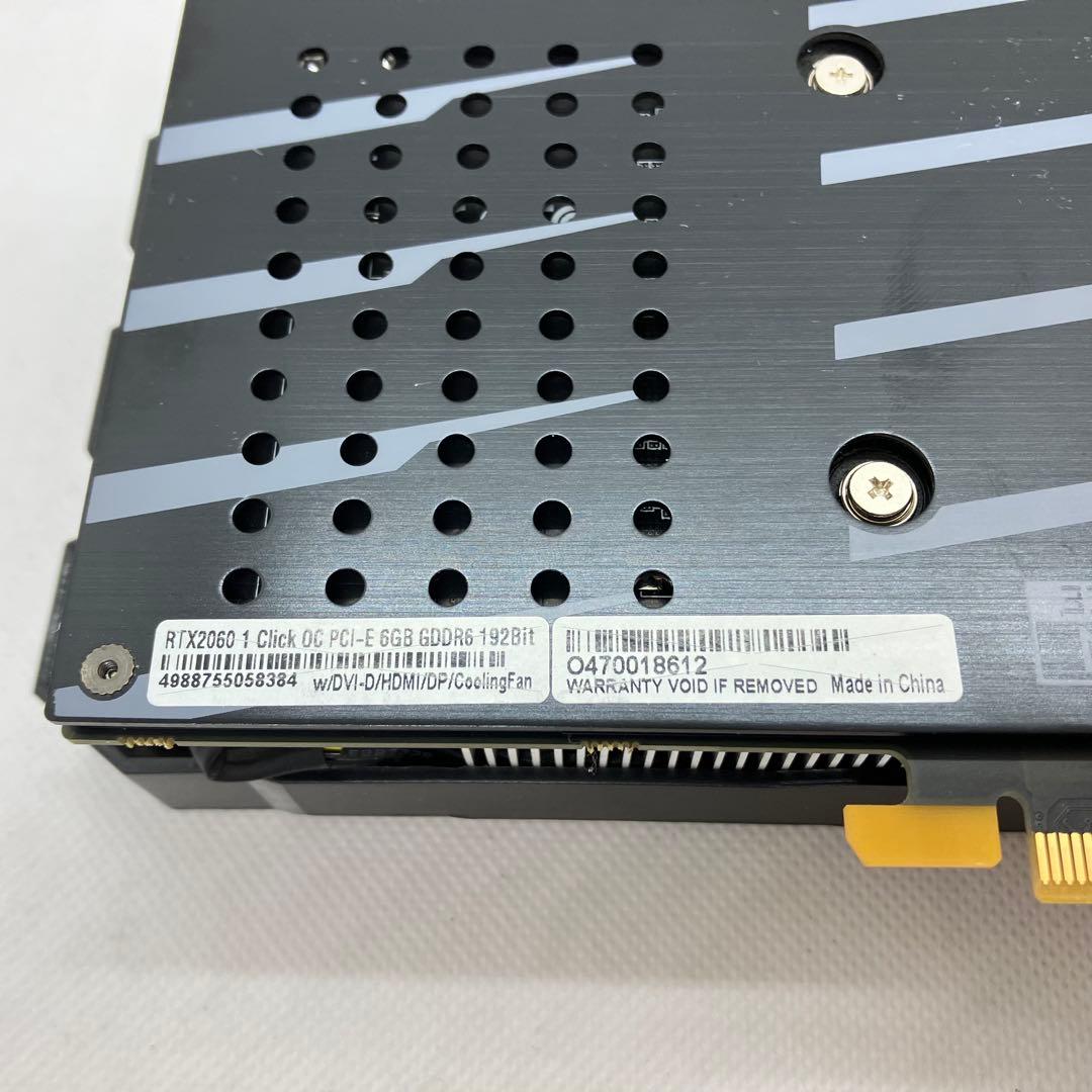 グラフィックボード・グラボ・ビデオカード GG-RTX 2060 1Click OC PCIE 6GB GDDR6 110