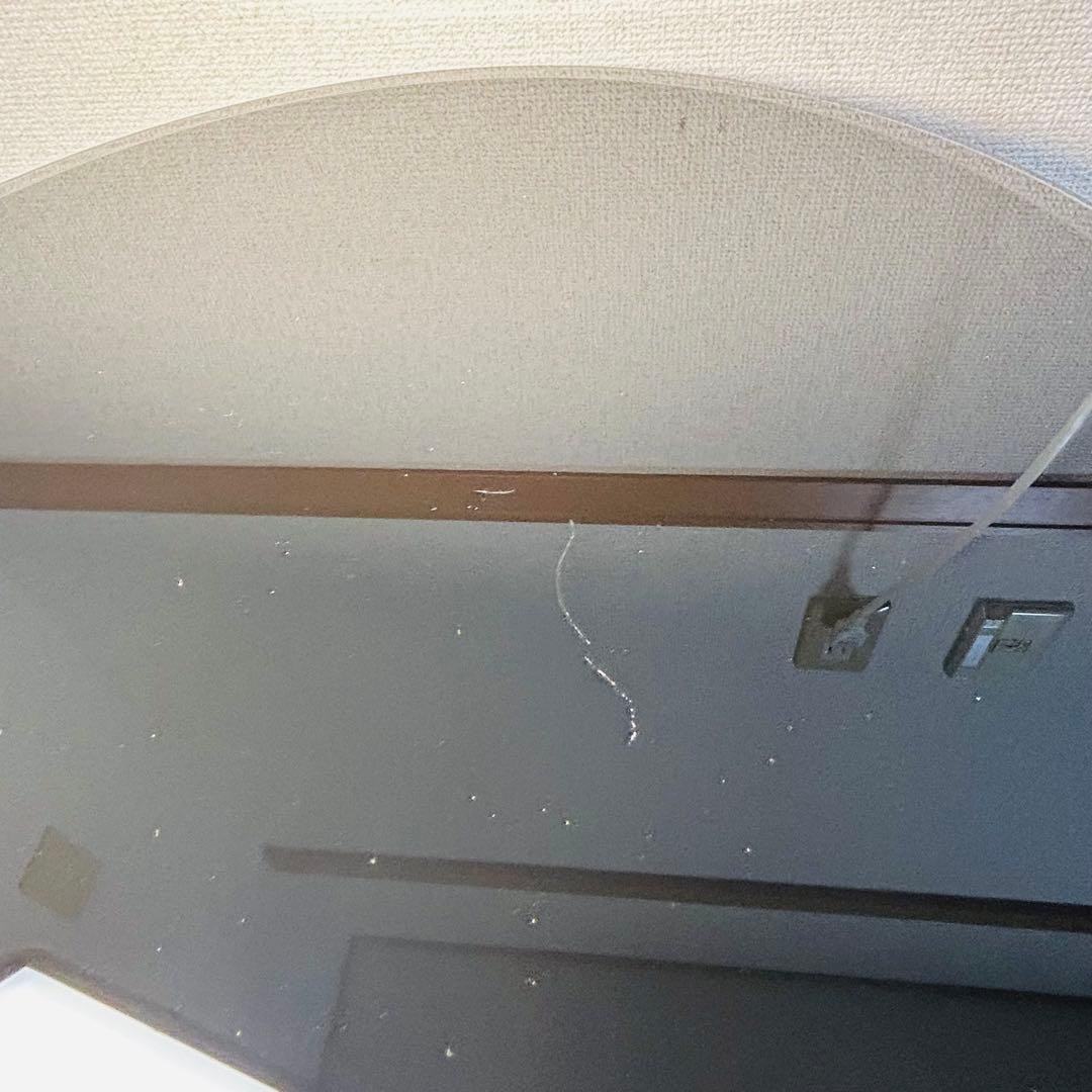 美品　関家具 ラウンド サイドテーブル ガラス天板 ブラス 螺旋 高級 テーブル