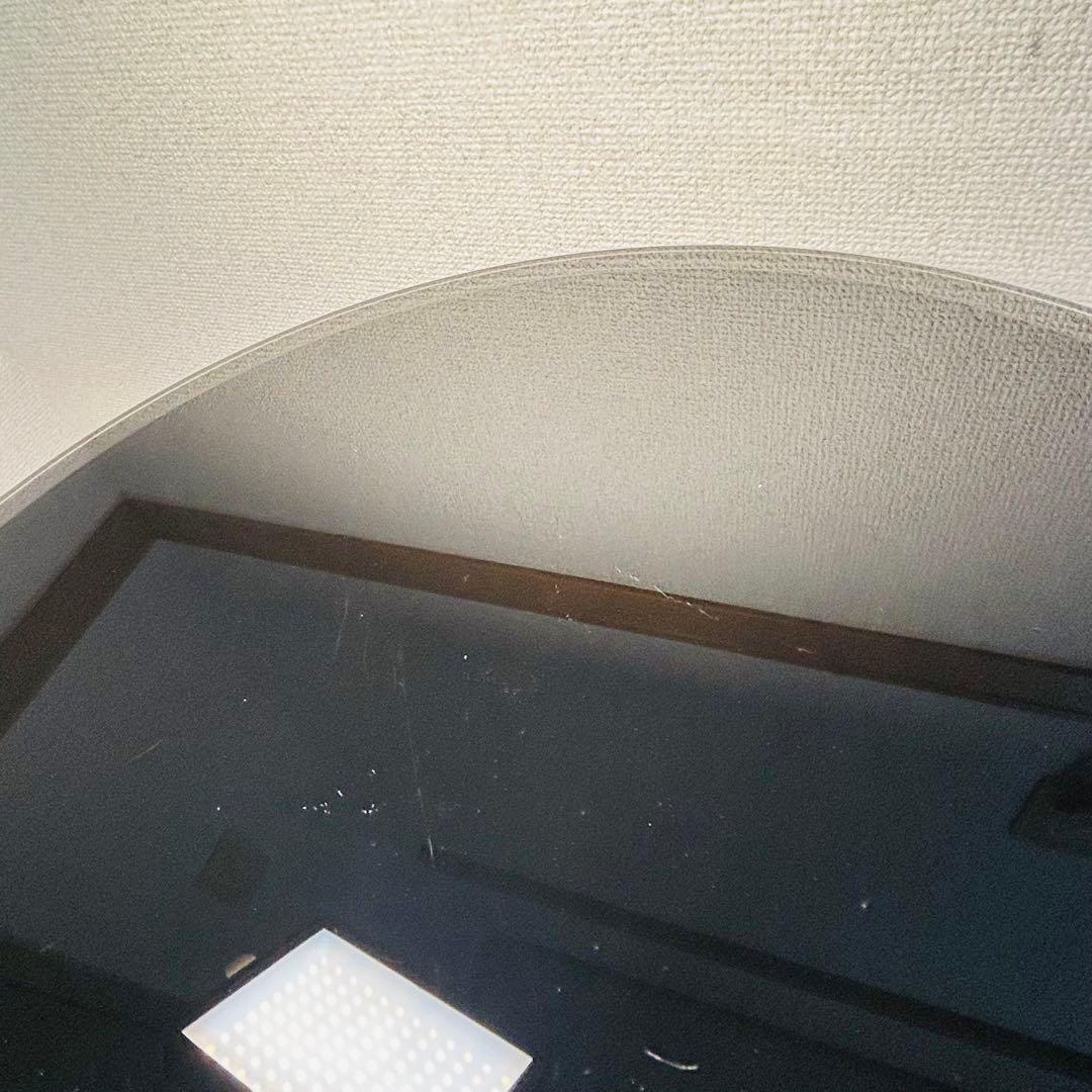 美品　関家具 ラウンド サイドテーブル ガラス天板 ブラス 螺旋 高級 テーブル