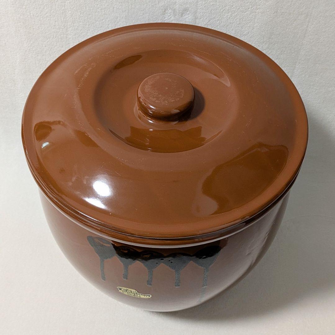 【希少】常滑焼 久松窯 10号 18L 丸壺 蓋付き 漬物 容器 味噌 梅干し