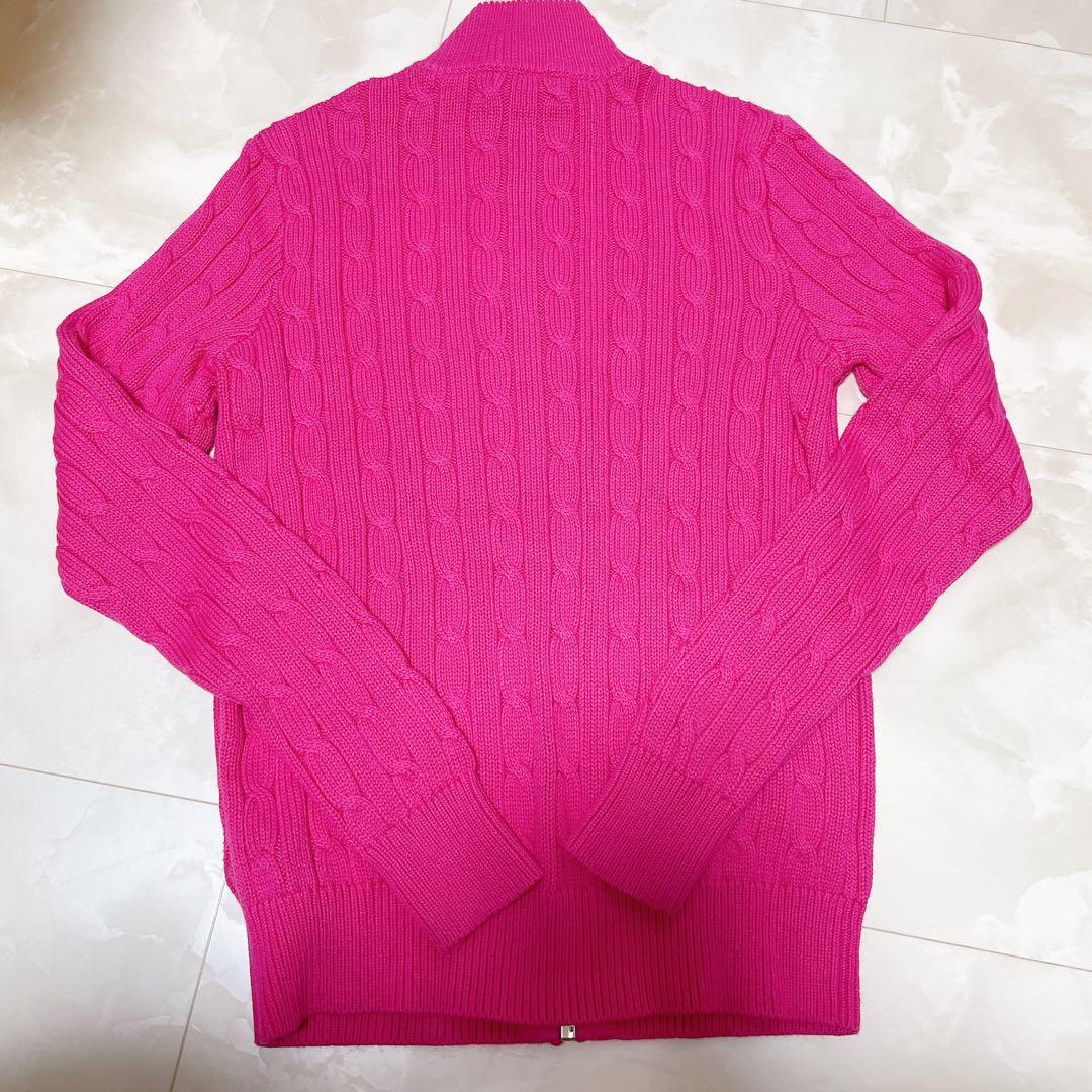 POLO GOLF ラルフローレン ピンク ケーブルニット セーター