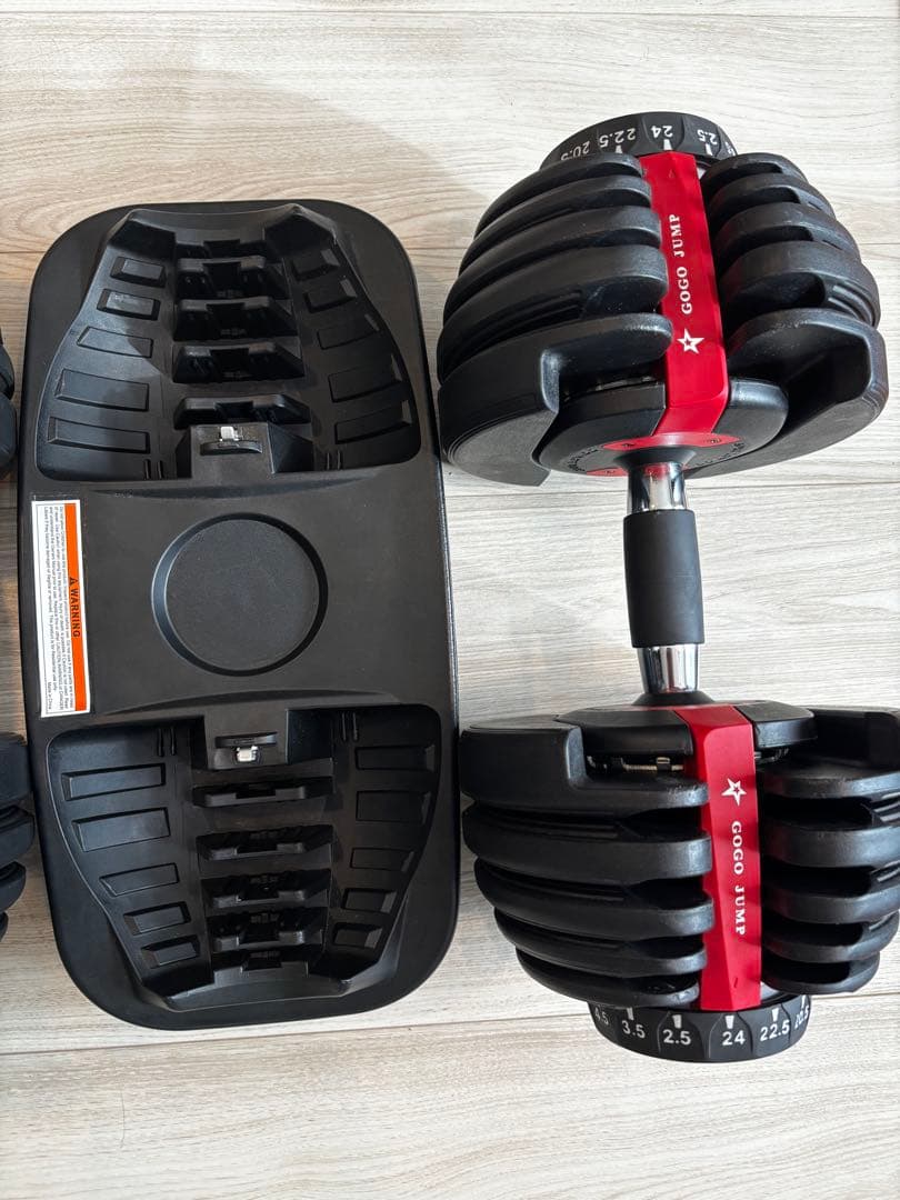 GOGO JUMP 可変式ダンベル 24 kg アジャスタブルダンベル 送料込み