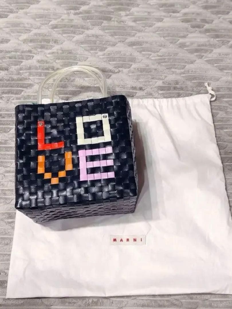 MARNI かごバッグ バスケット LOVE MINI BASKETBAGハート