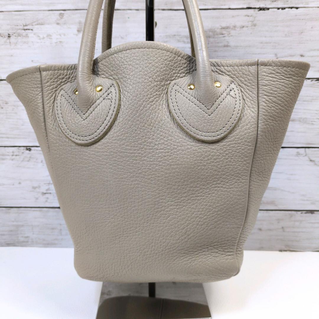 ヤングアンドオルセン プチレザートート ショルダーバッグ グレージュ 2way