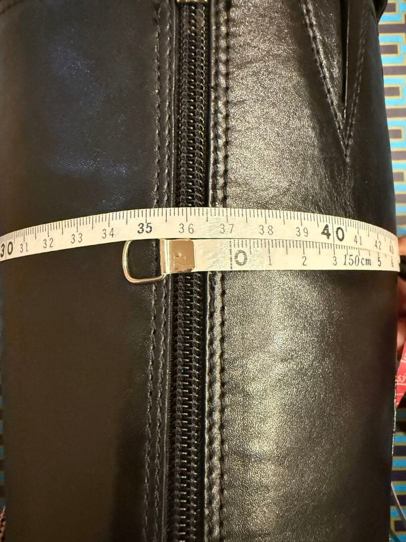 トリーバーチブラックレザー ロングブーツ