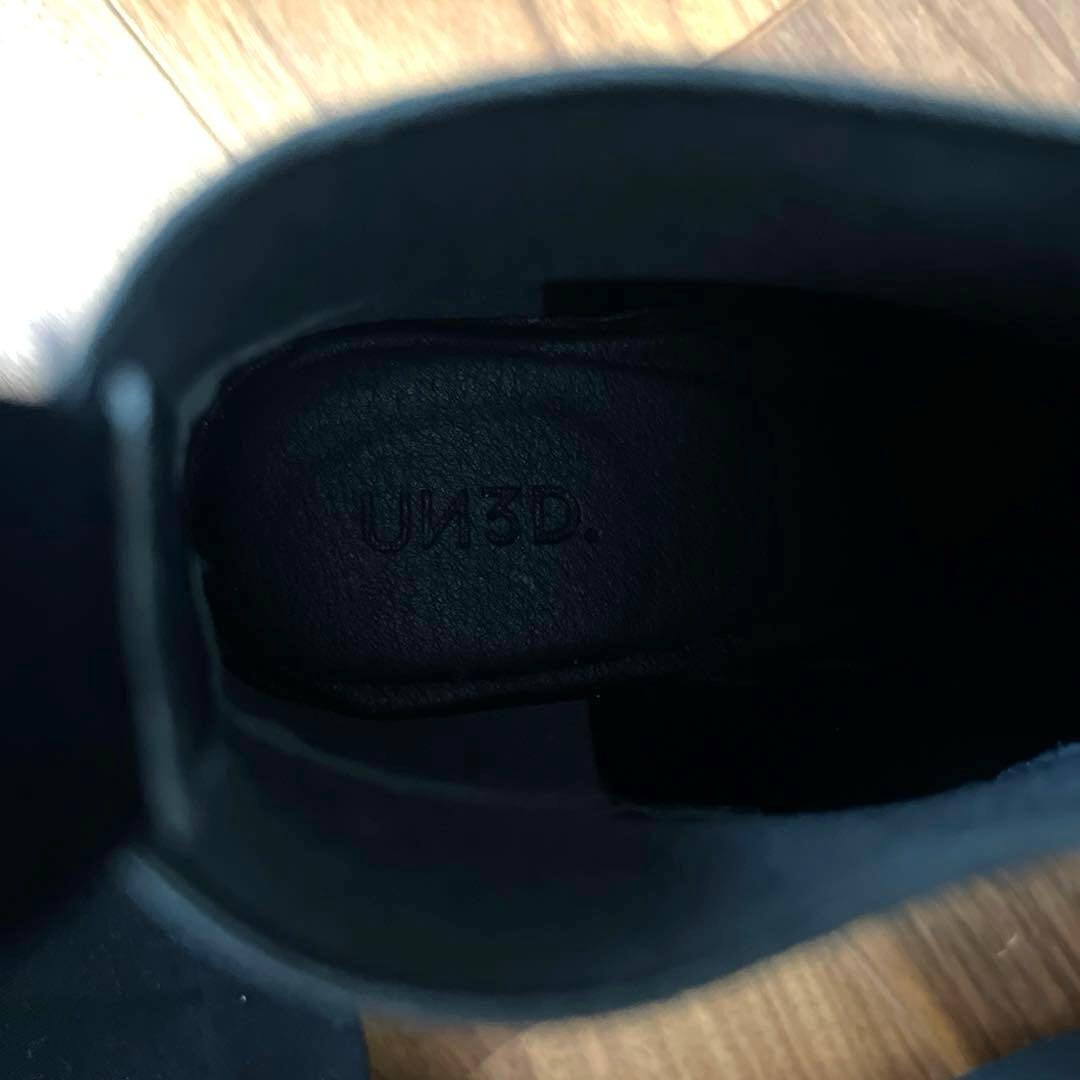 UN3D. 　アンスリード　SOLE SHORT BOOTS 36 ブラック