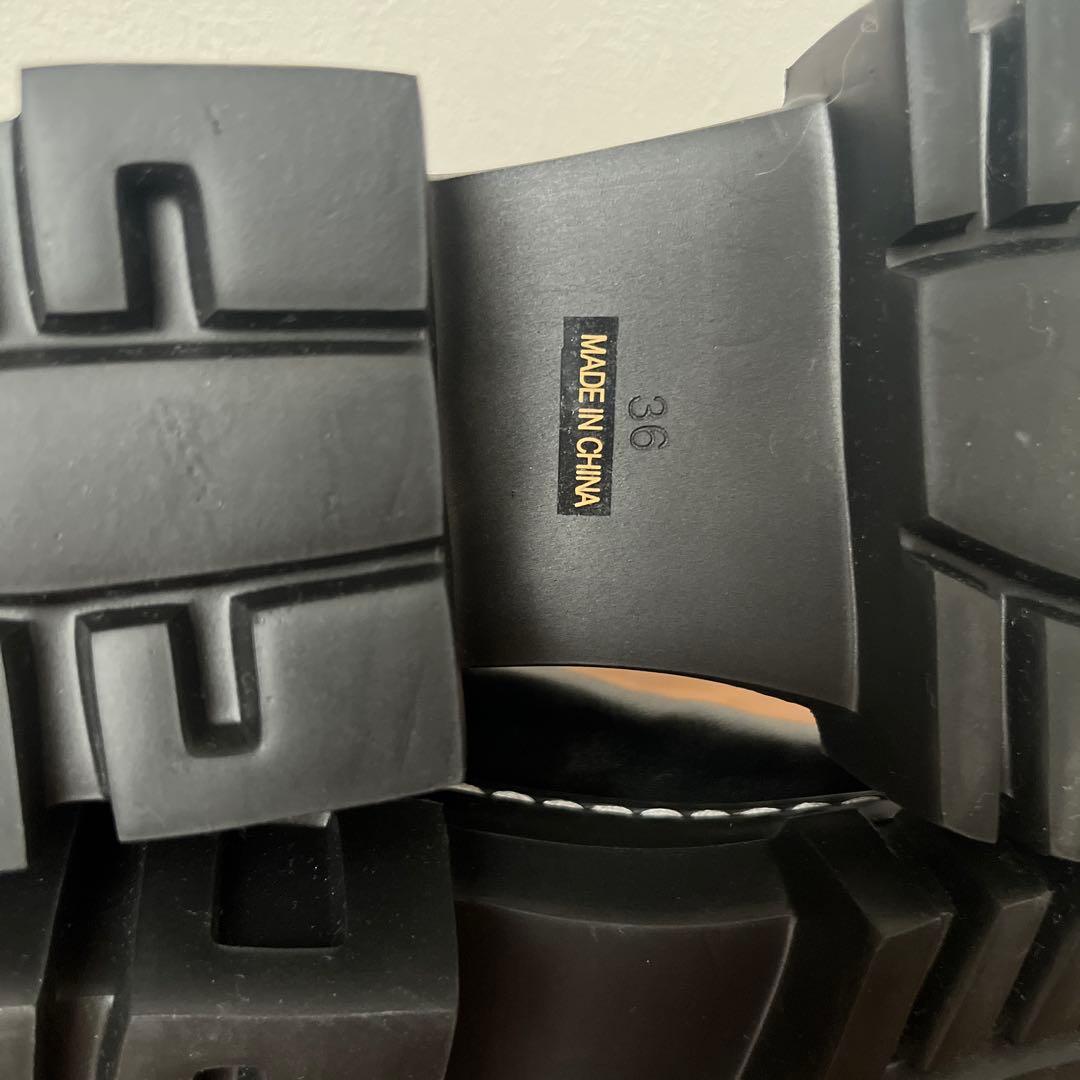 UN3D. 　アンスリード　SOLE SHORT BOOTS 36 ブラック