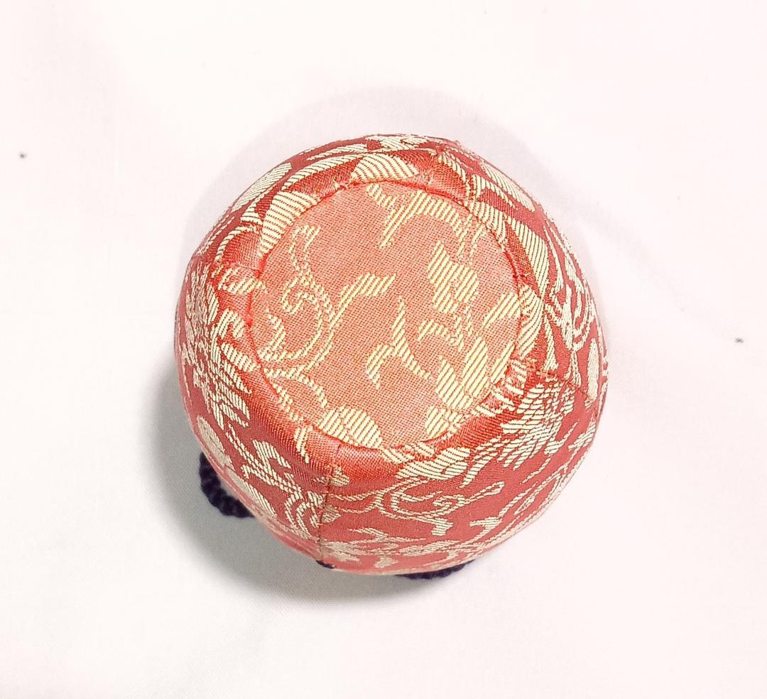 茶道具　京都清水焼　平安東山　笹田仁史作　肩衝茶入　牡丹唐草緞子仕覆付　美品！！