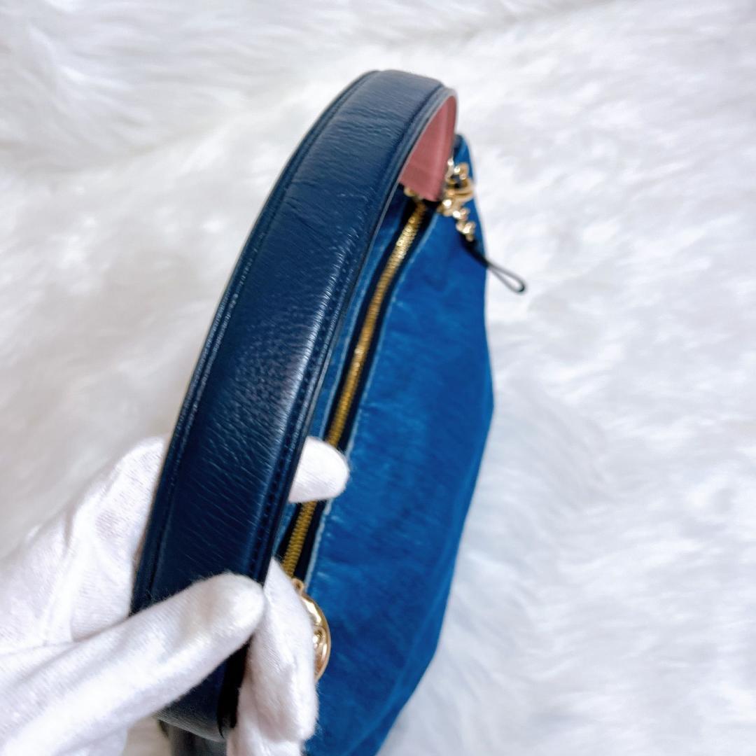 コーチ ショルダーバッグ　ハンドバッグ　2way デニム　レザー F66964