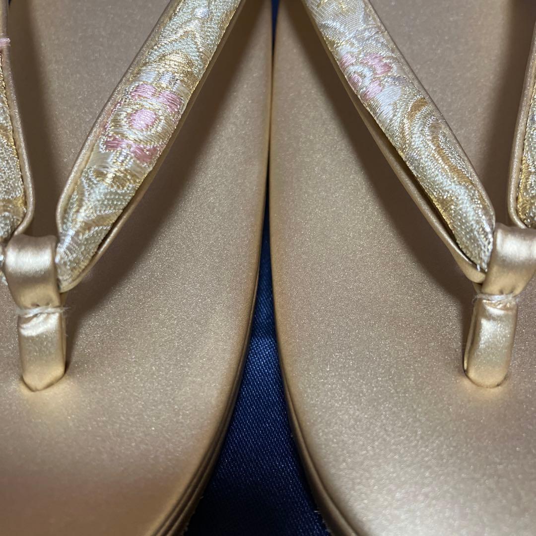 フォーマル　草履　バッグセット　松彩　金　和装小物　着物　本革　正絹