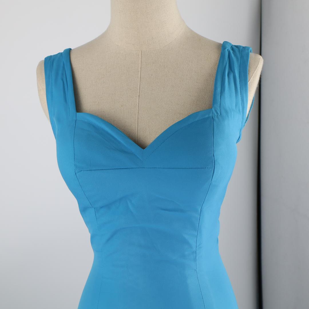 【美品 フラメンコ衣装】スカイブルー×水玉 アトリエ貴美恵 ドレス シージョ