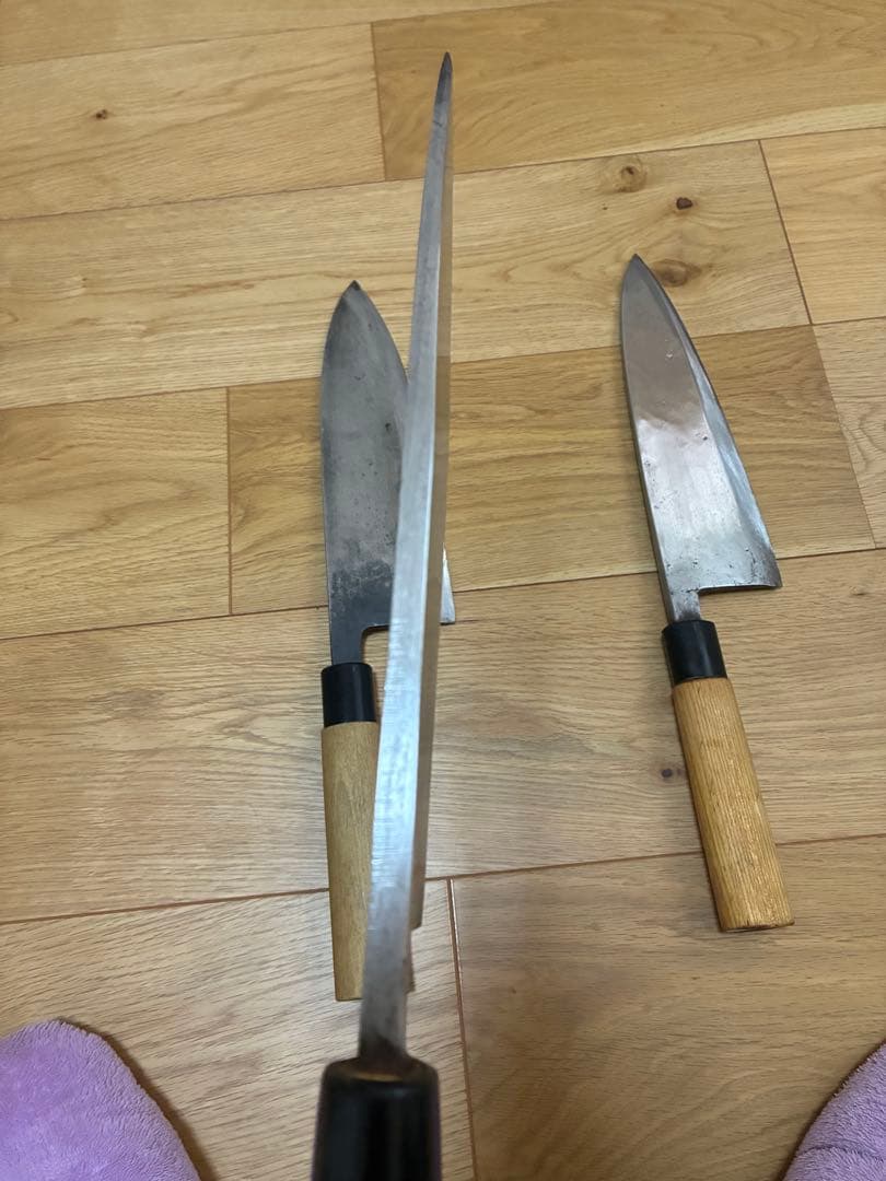 築地　有次　鋼性　国産　出刃包丁 3本セット