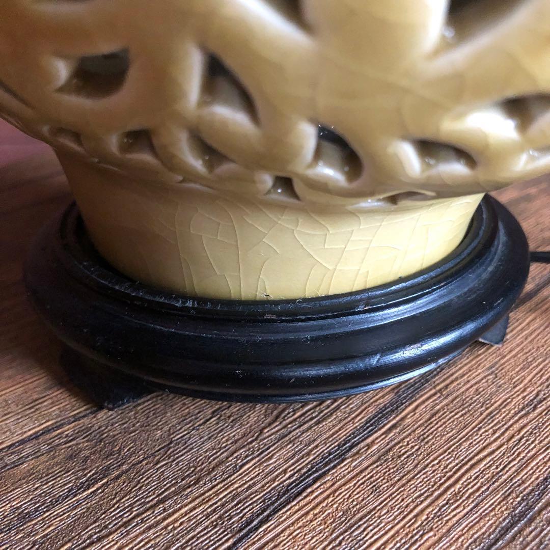 陶器製 魔法のランプ型 テーブルランプ 照明 ライト