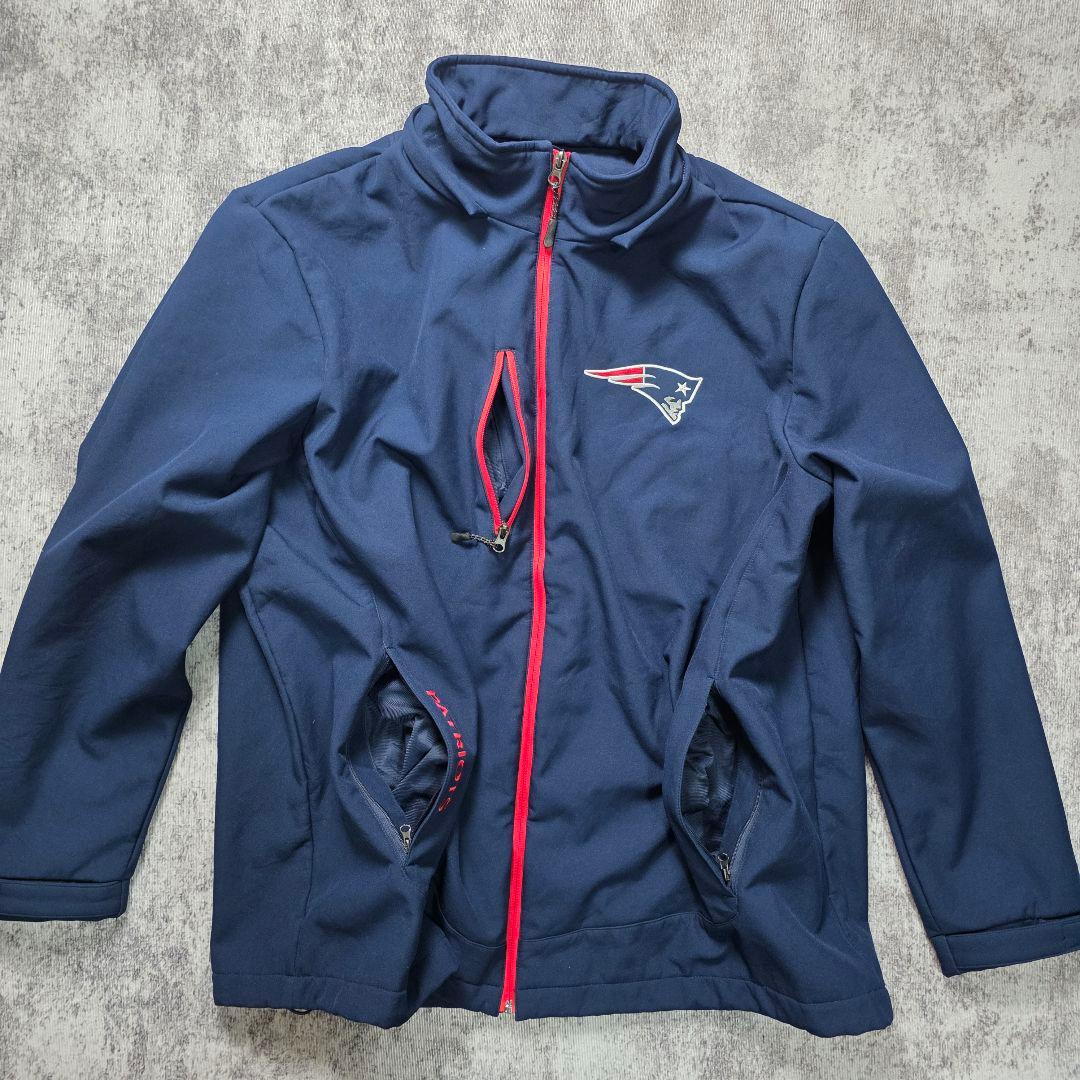 NFL ペイトリオッツ公式 ソフトシェルジャケット XXL フード脱着可