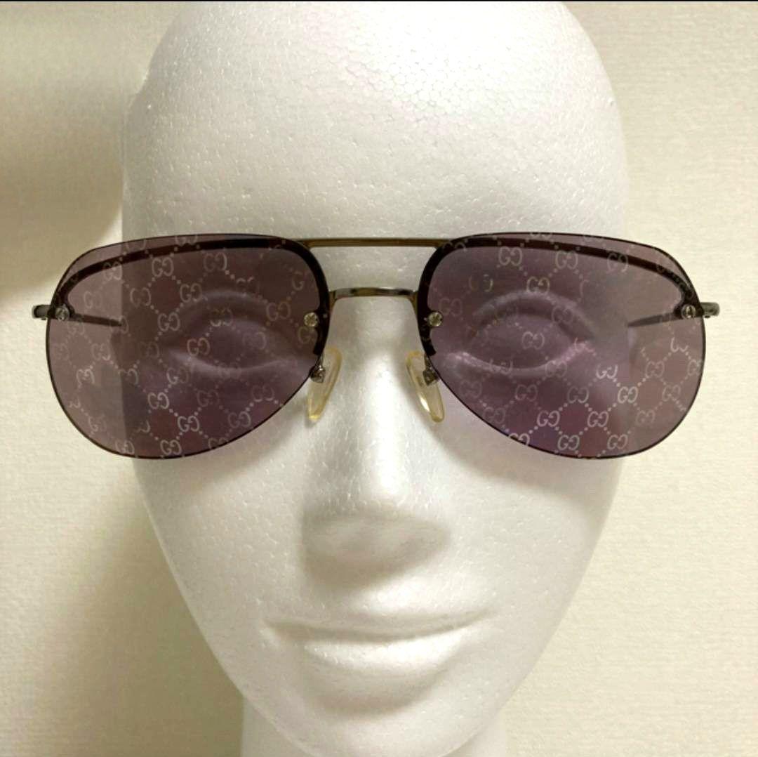 【美品/希少】グッチ GUCCI GG パープル サングラス メタルフレーム