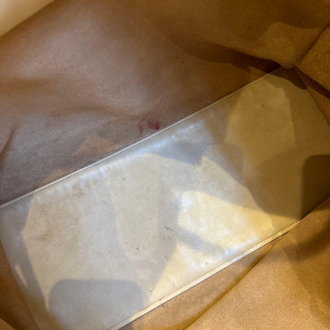 サンローラン　YVES SAINTLAURENT Yラインハンドバッグベージュ