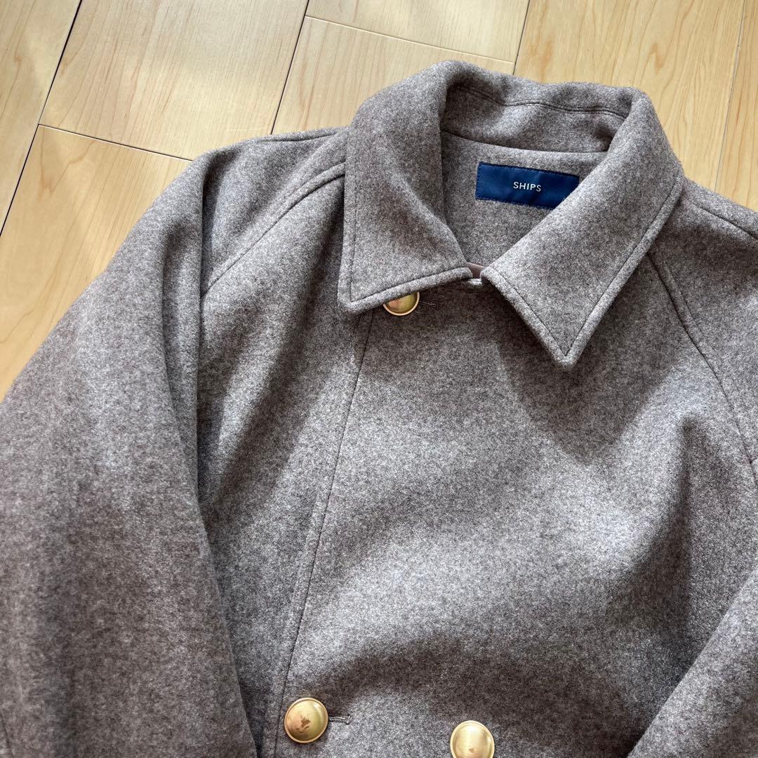 シップス　ウール ライク ジャージー メルトン　2WAY Pコート