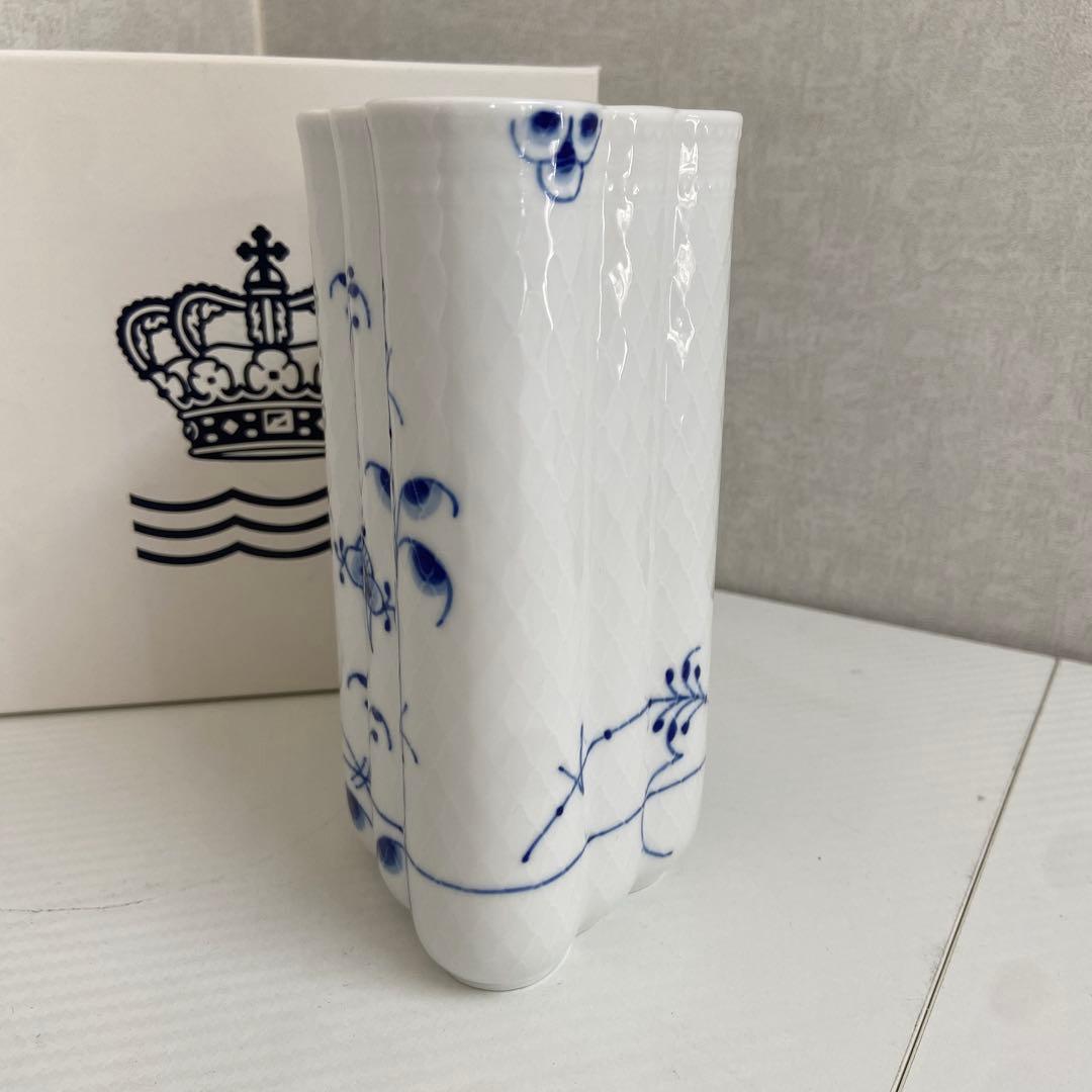 未使用⭐️ロイヤルコペンハーゲン　フラワーベース　ブルーパルメッテ