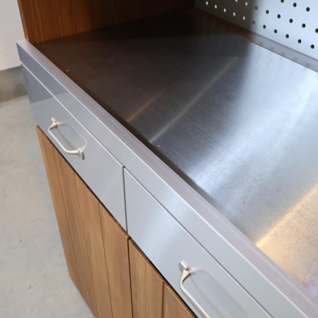 unico ウニコ ストラーダ 3面レンジボード 食器棚 キッチンボード レンジ