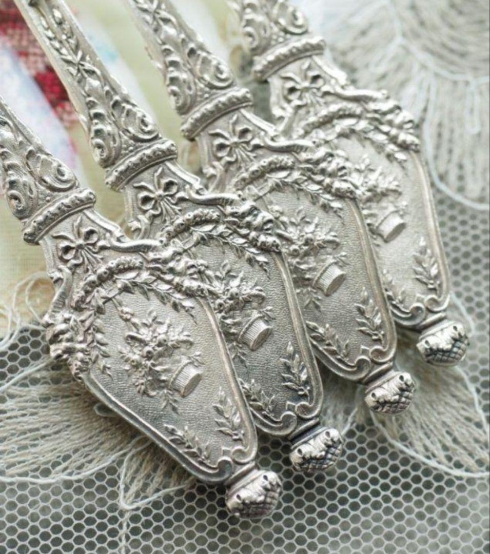 純銀 ② ソリッドシルバー アイスクリームスプーン スターリングシルバー