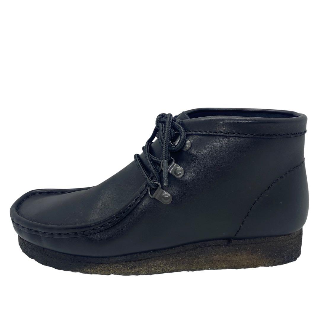 【美品】 Clarks クラークス　ワラビー 26.5cm モカシン 黒 レザー