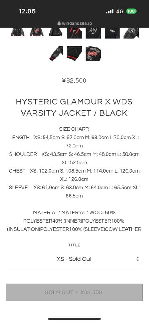 windandsea hysteric Glamour コラボスタジャン