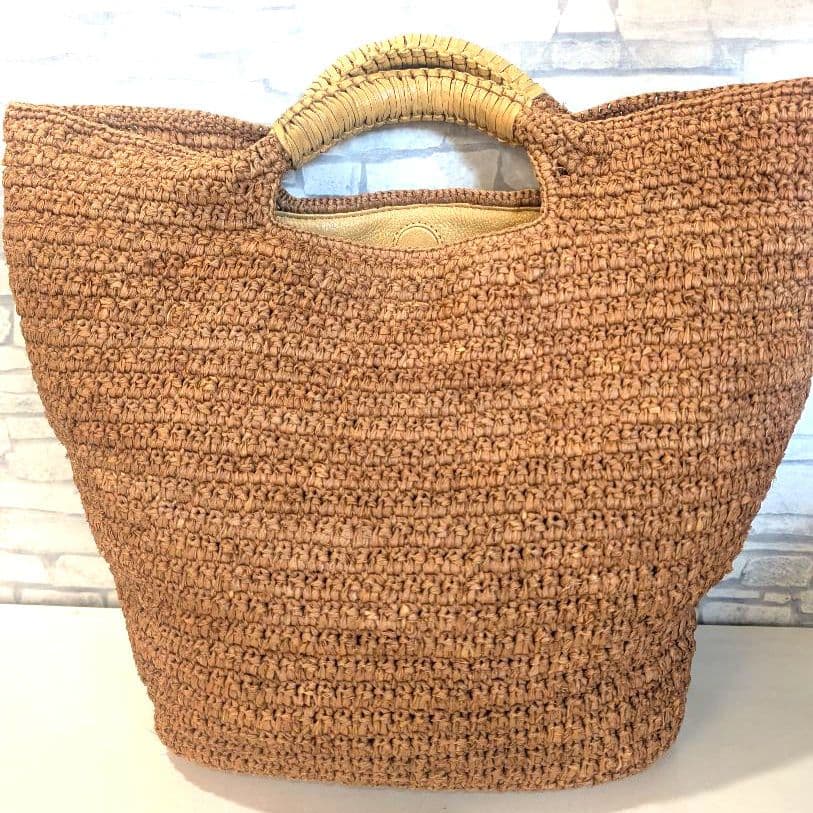 ♥美品♥ヘレンカミンスキー　かごバッグ　ラフィア　トートバッグ　大容量