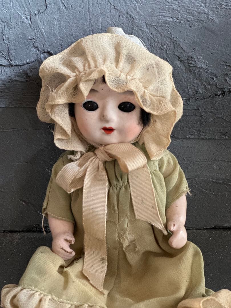 最終お値下げ❣️サクラビスク陶器製人形 フリル付きドレス