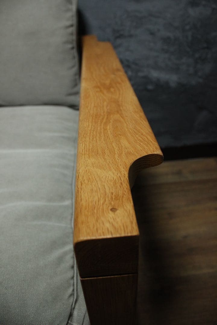 首都圏送無料〜a.depeche solo 3aeat 無垢20万フェザーソファ