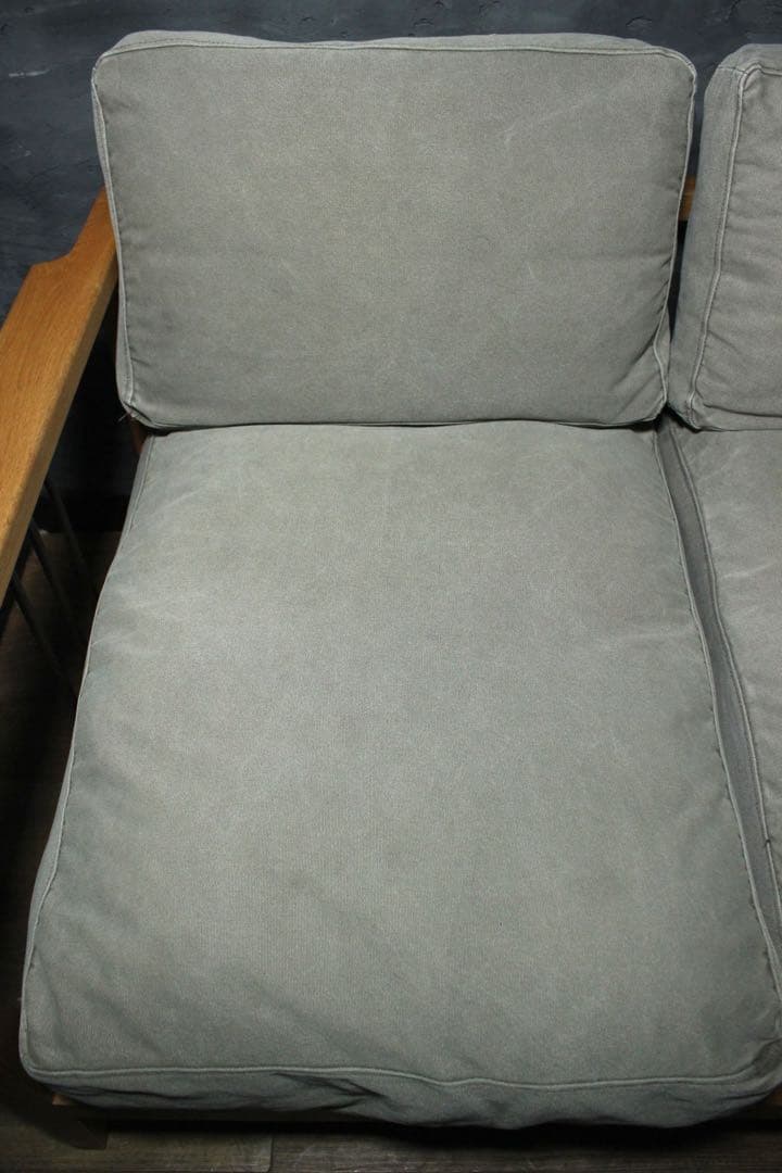 首都圏送無料〜a.depeche solo 3aeat 無垢20万フェザーソファ