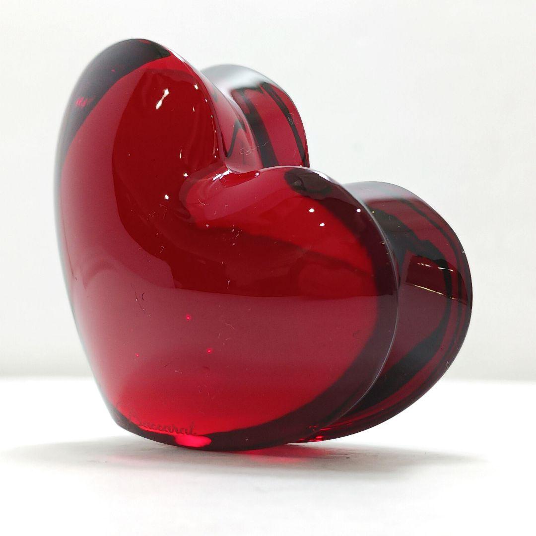 Y2285-3 バカラ ザンザン ハート 赤 レッド ペーパーウェイト 箱付