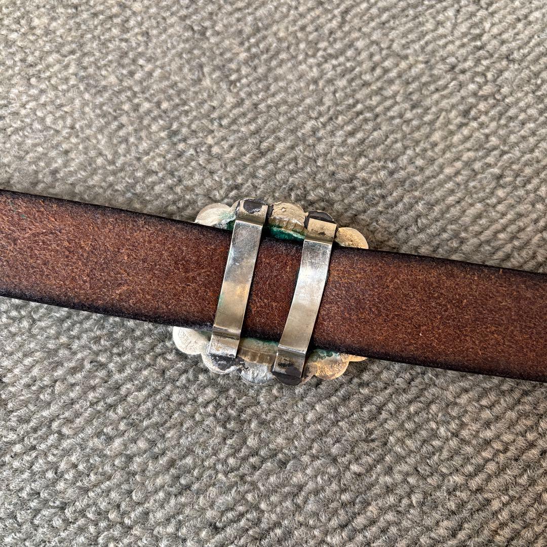 ブラッククロスです！ ターコイズ付きシルバーコンチョ　ベルト