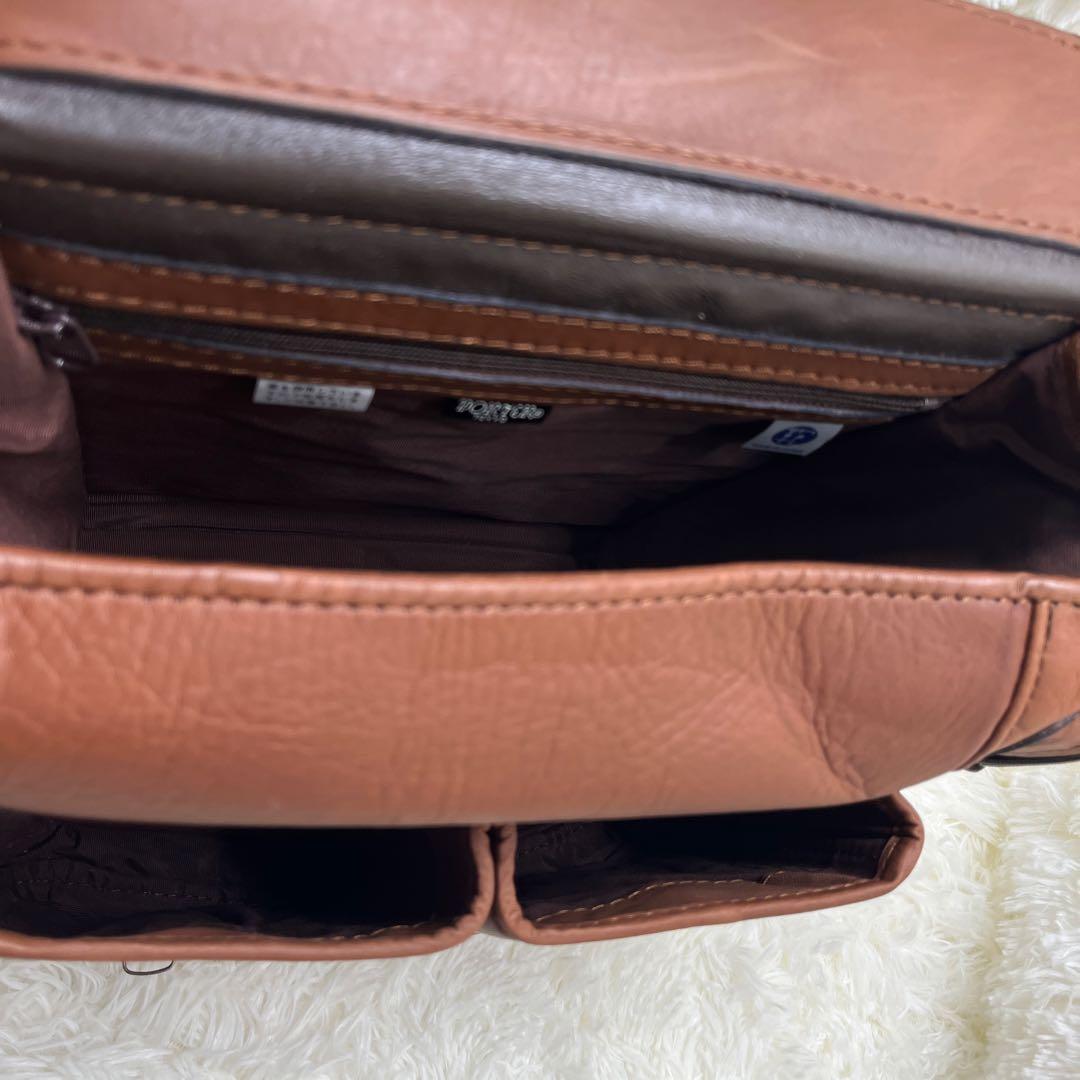 未使用　PORTER ポーター バロン ショルダー ビジネスバッグ 本革