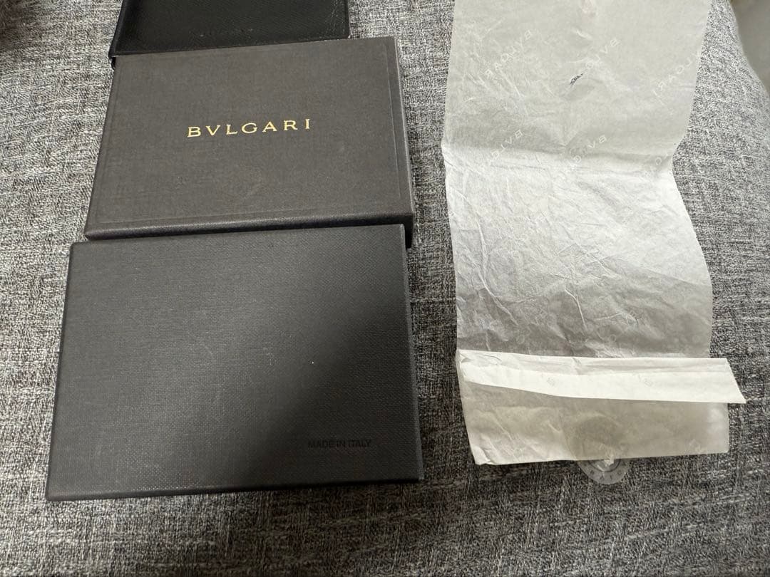 鑑定済み　箱付き　ブルガリ　BVLGAR 名刺入れ　カードケース　黒　ブラック