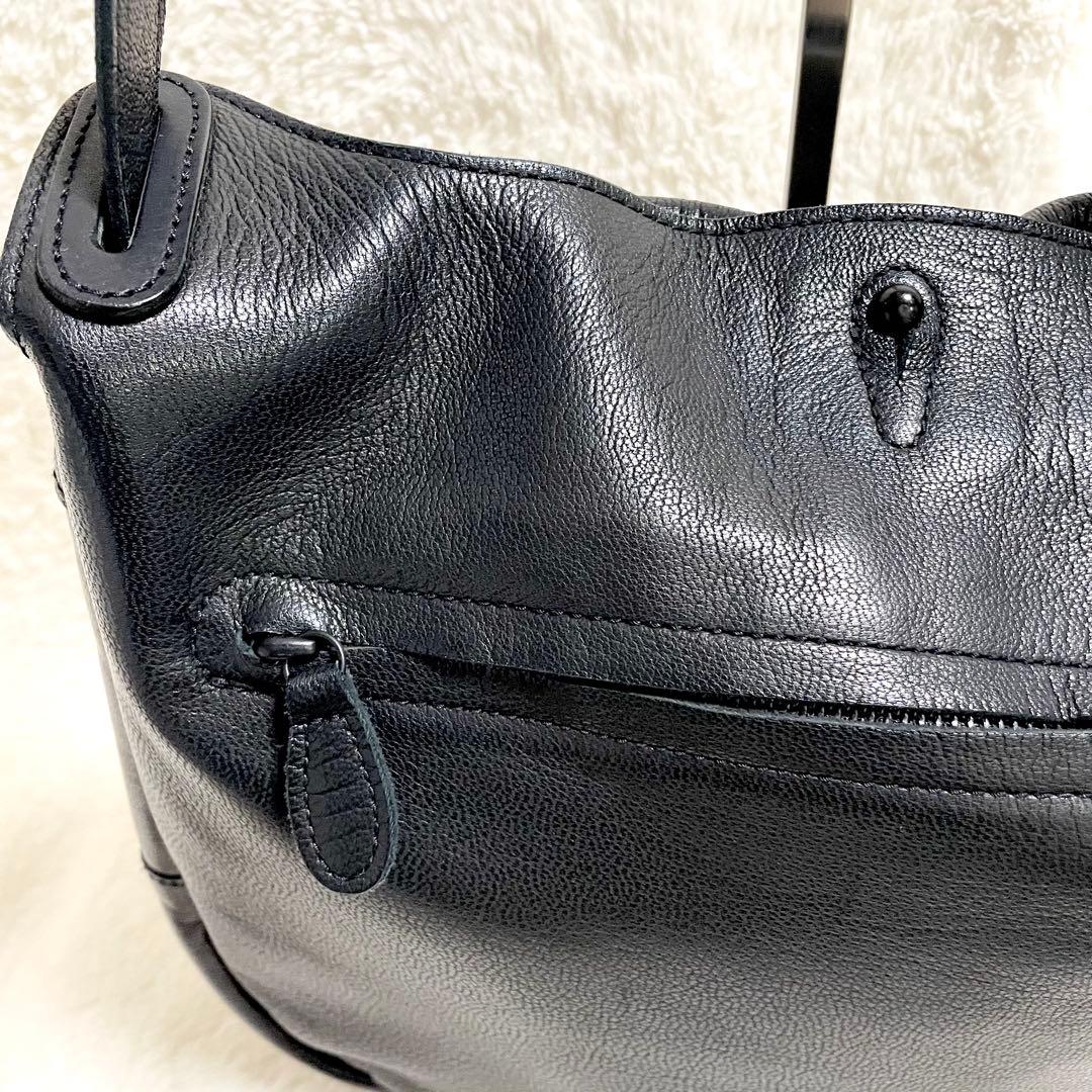 【未使用級✨】STYLE CRAFT ゴート ショルダーバッグ ブラック レザー