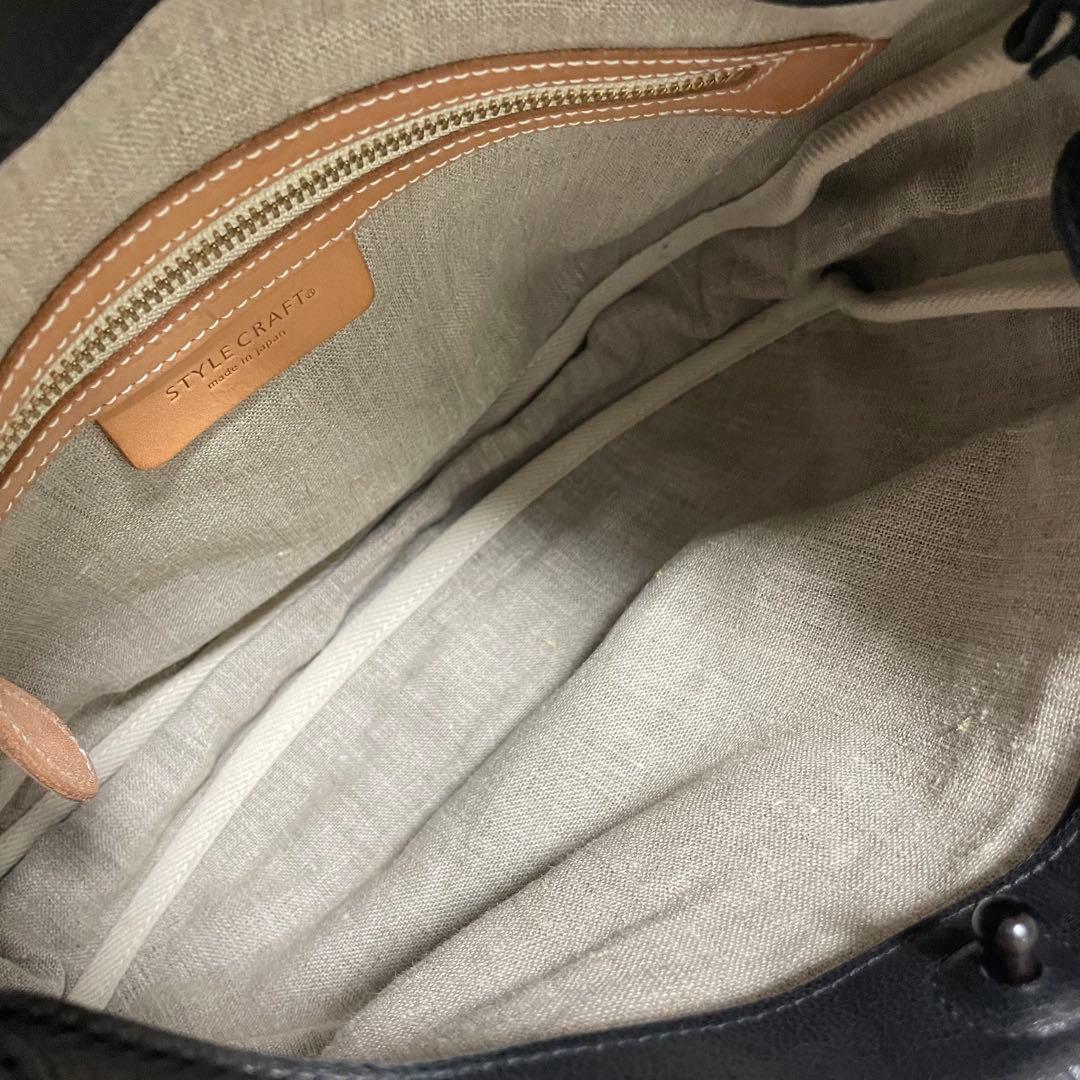 【未使用級✨】STYLE CRAFT ゴート ショルダーバッグ ブラック レザー