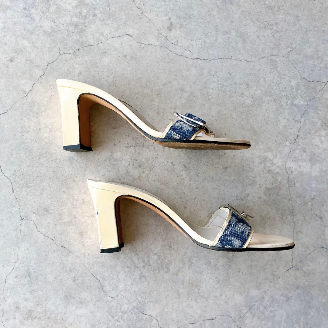 Dior ディオール ミュール サンダル ヒール トロッター柄 イタリア製