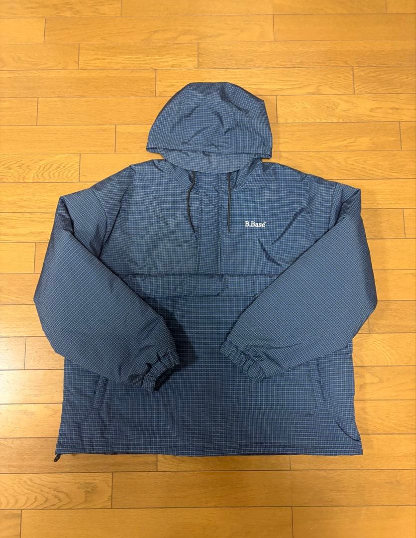 BROKEN BASE パデッドナイロンテックアノラック ネイビーL