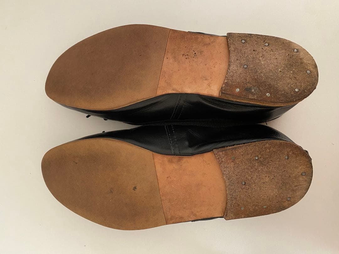 A.P.C. E. Porselli ブラックバレエシューズ38