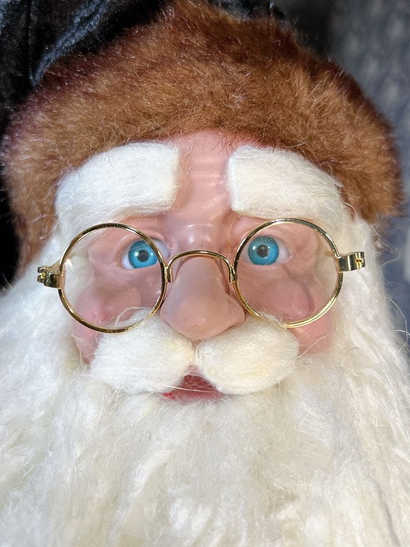 【期間限定値下げ】ブラック　サンタクロース　クリスマス　置物　人形