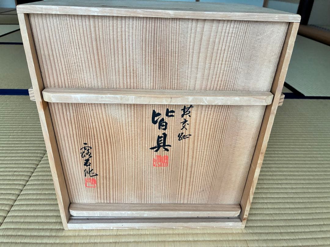 茶道具『黄交趾焼 宝尽くし皆具』 4代目赤沢露石 作