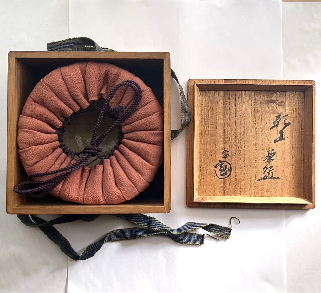 【尾形乾山造】●梅茶碗●裏千家●玄々斎花押●茶道●共箱●骨董●茶碗