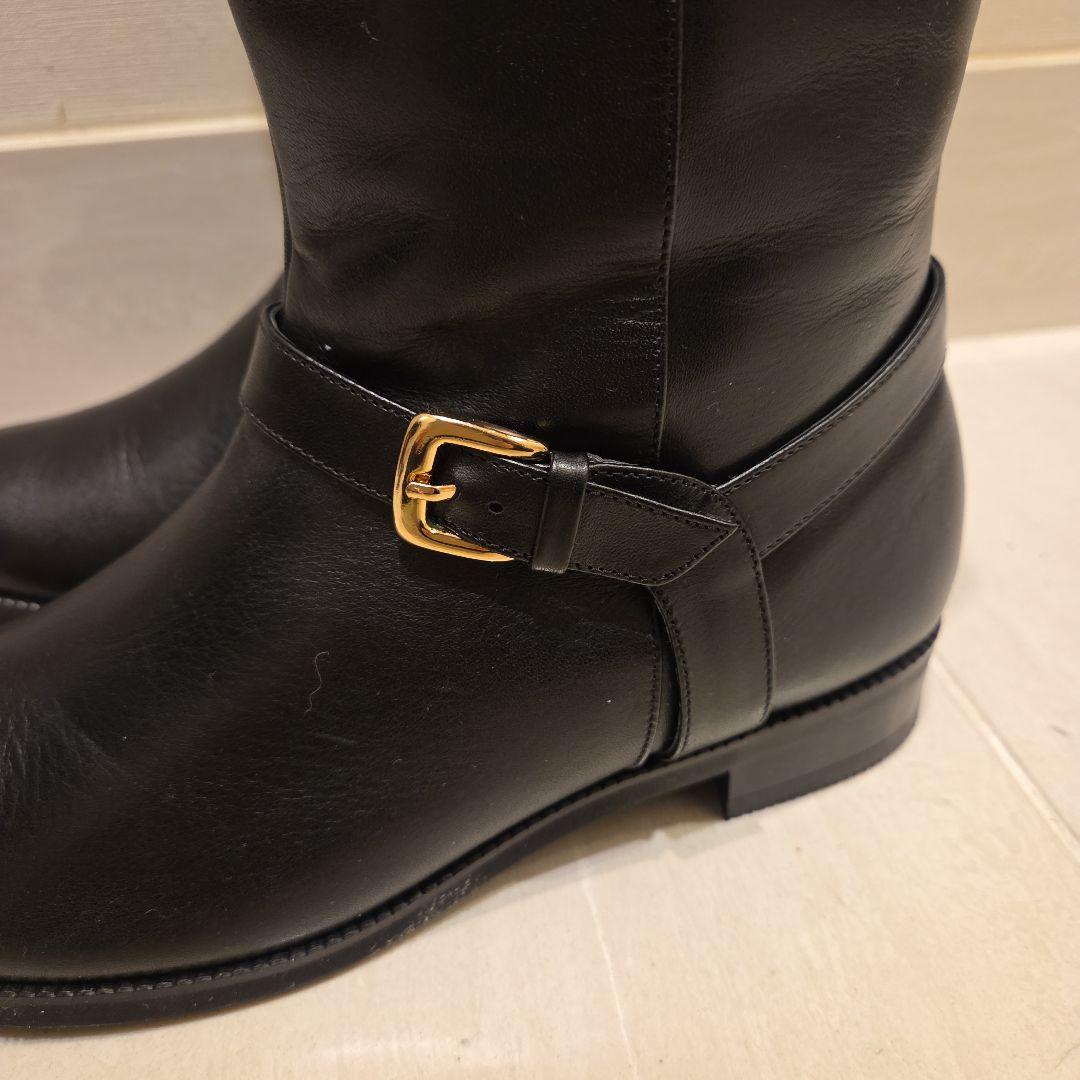 ほぼ未使用　アシックス ジーロ ロングブーツ ジョッキー サイドジップ 24.5