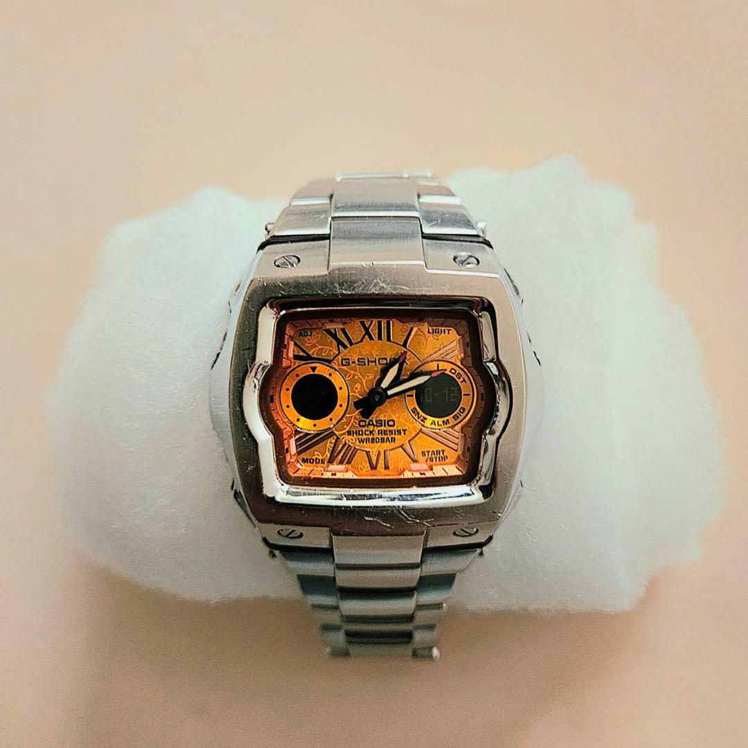 希少稼働品　G-SHOCK G-011AD　激レア!!フルメタルスクエアオレンジ
