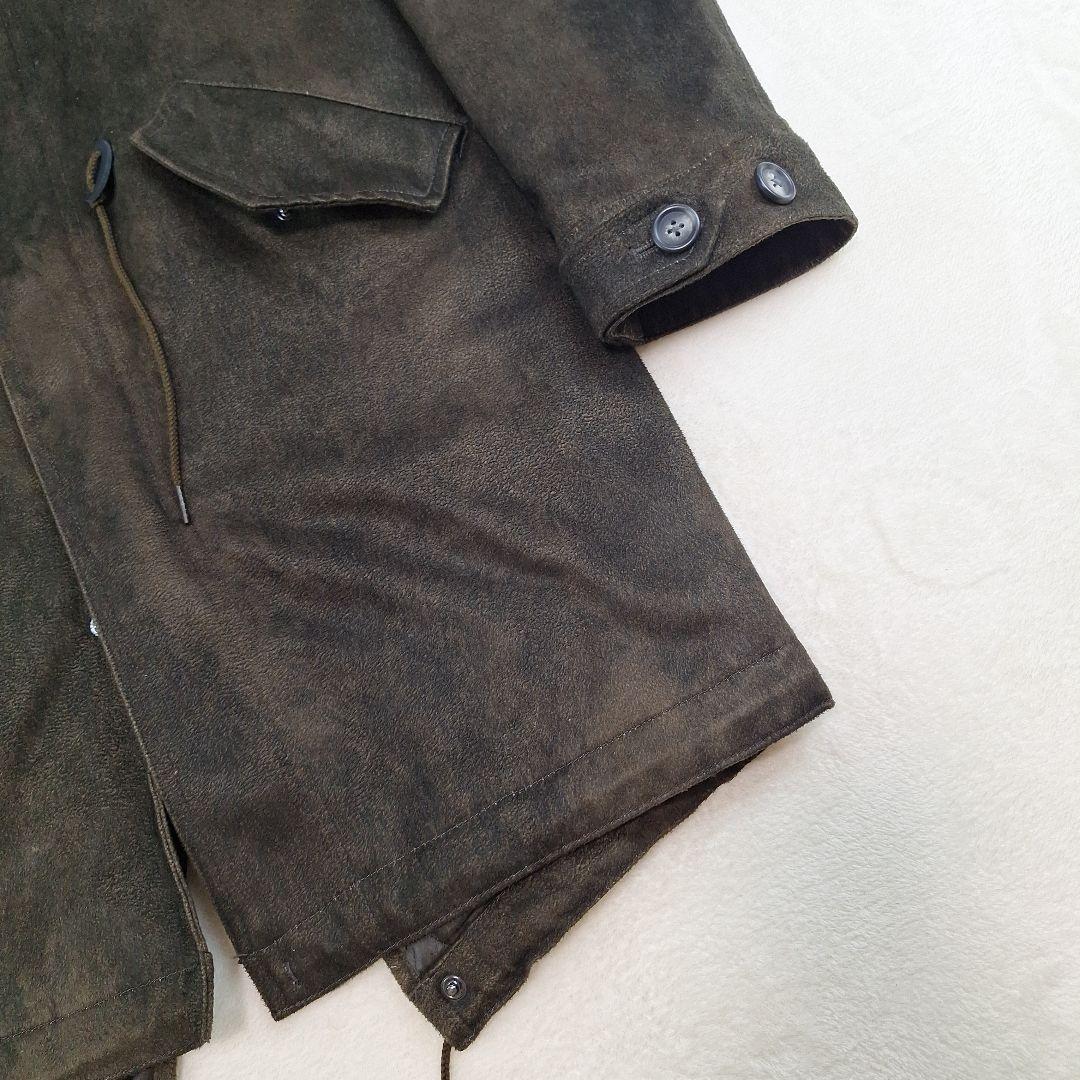 美品✨トルネードマート　モッズコート　スウェード調　ディープグリーン　L