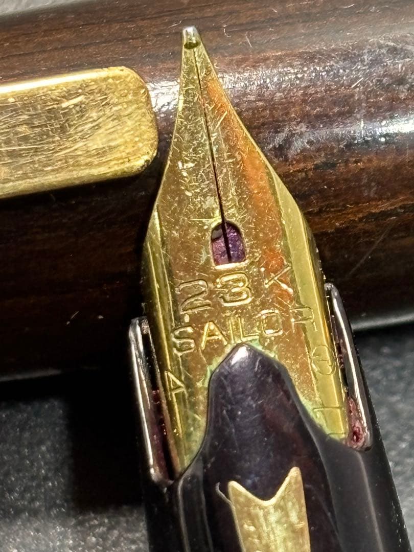 セーラー万年筆 黒檀 23K 希少アンティーク 世界の銘木シリーズ sailor