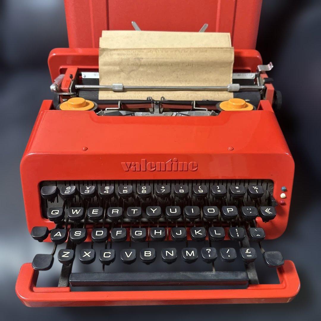 Olivetti オリベッティValentineタイプライター 赤バケツ　現状品